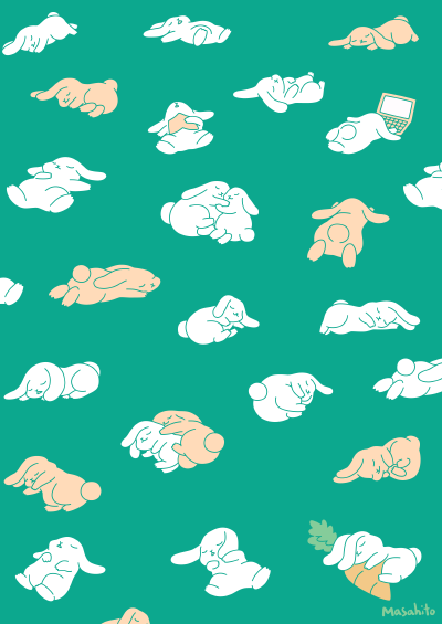 bunnies sleeping